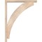 Ekena Millwork Thorton Block Smooth Bracket w/ Offset Brace, Douglas Fir, 3 1/2"W x 26"D x 34"H BKT0402X26X34THR05SDF - alternate 3